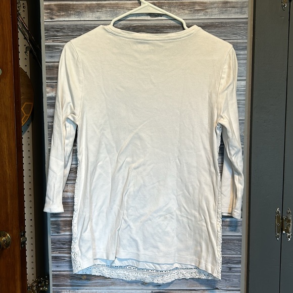 Croft & Barrow, xs, white ruffles - Picture 4 of 5